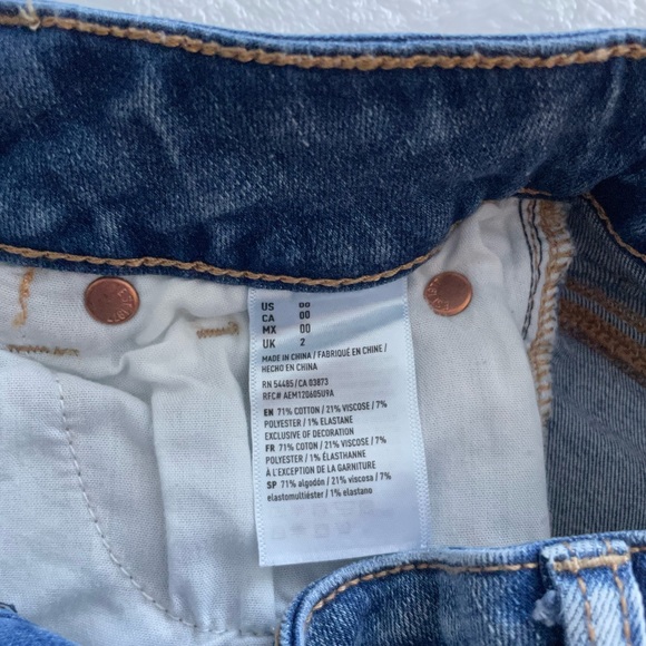 American Eagle Jean Skirt 00 - Picture 3 of 4